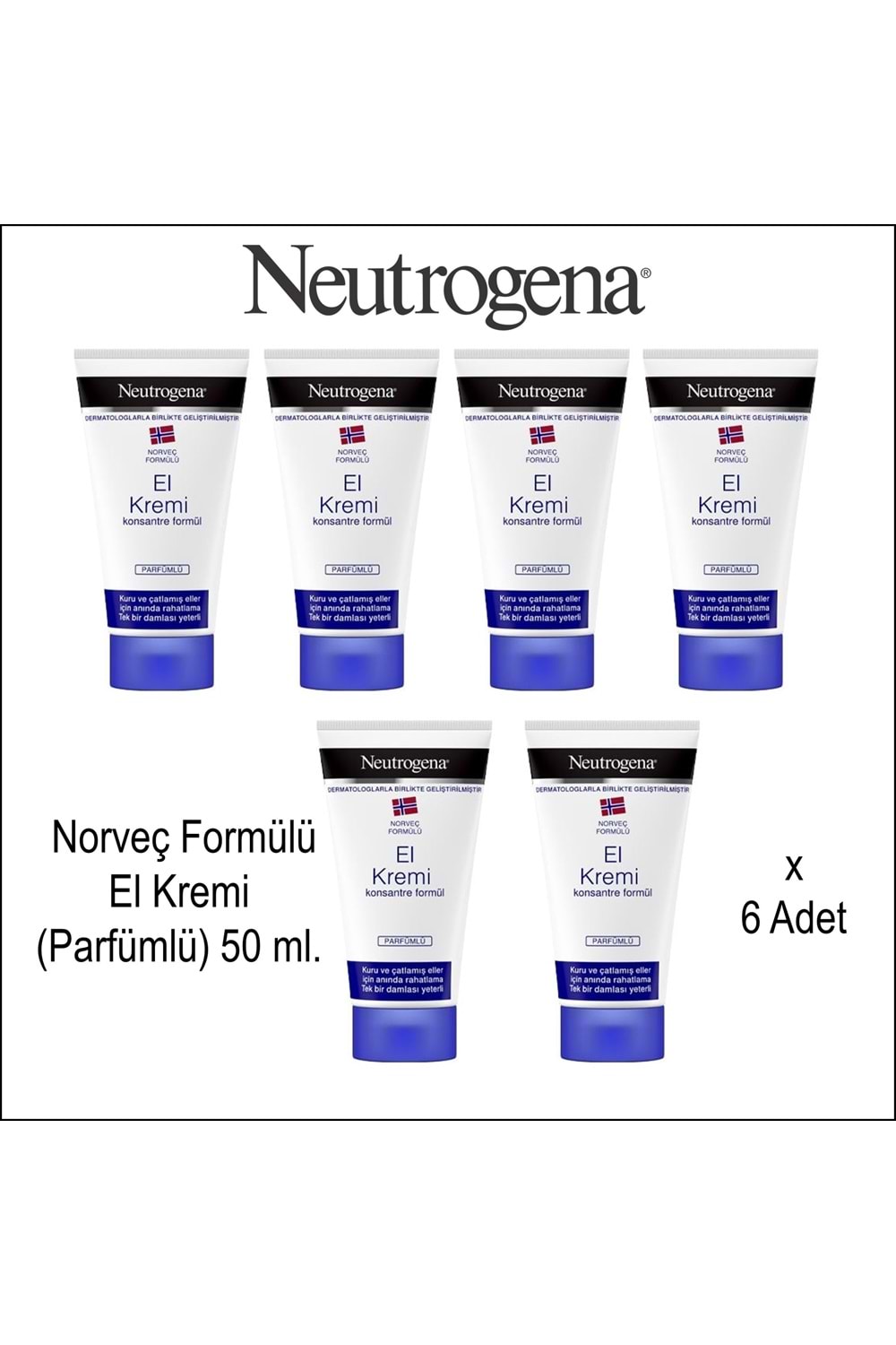Neutrogena Norveç Formülü El Kremi (Parfümlü) 50 ml. x 6 Adet
