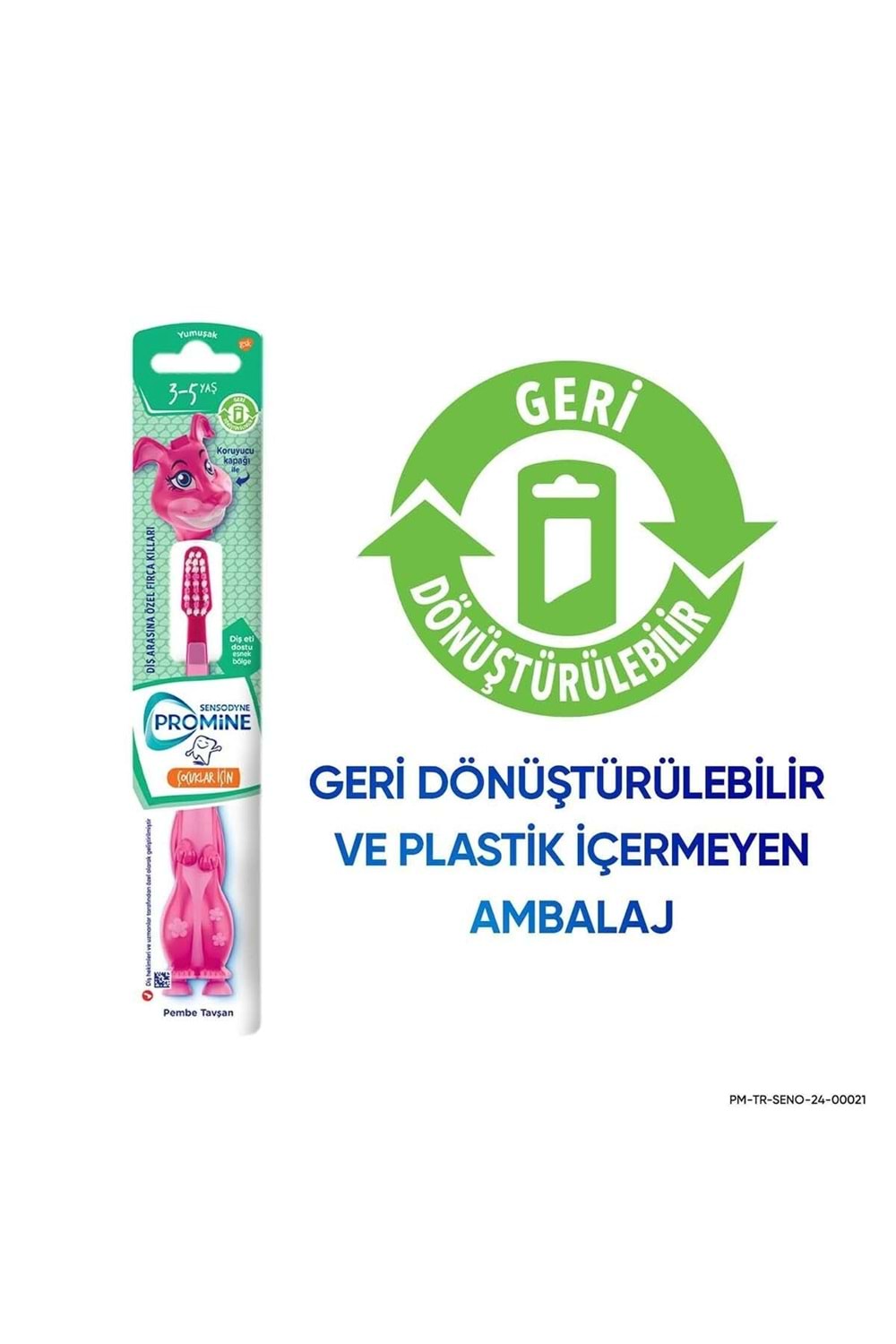 Sensodyne Promine 3-5 Yaş Çocuklar İçin Sevimli Tavşan Karakterli Diş Fırçası Yumuşak
