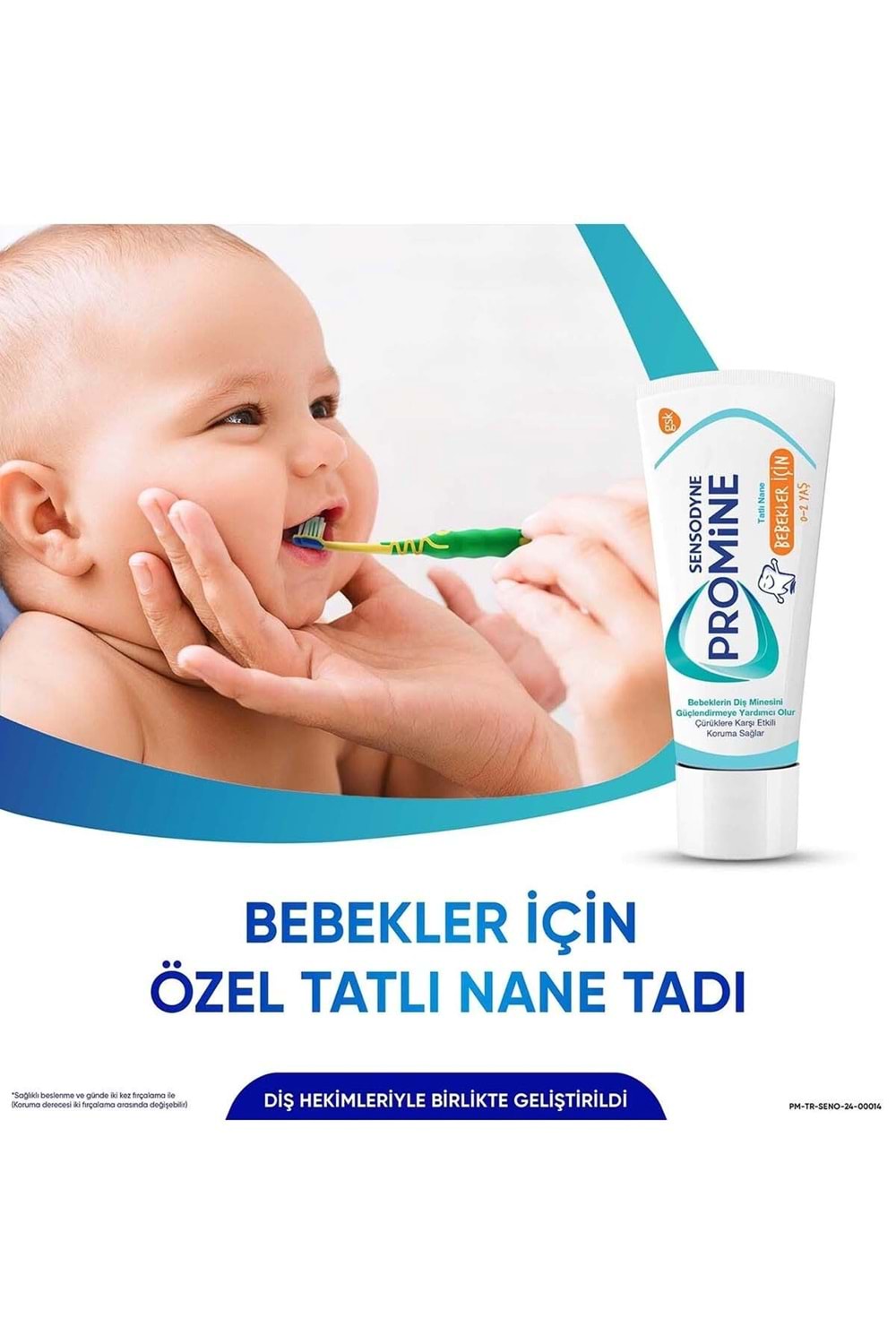 Sensodyne Promine 0-2 Yaş Bebekler İçin Yapay Aroma&Tatlandırıcı İçermeyen Şekersiz Diş Macunu 50ml