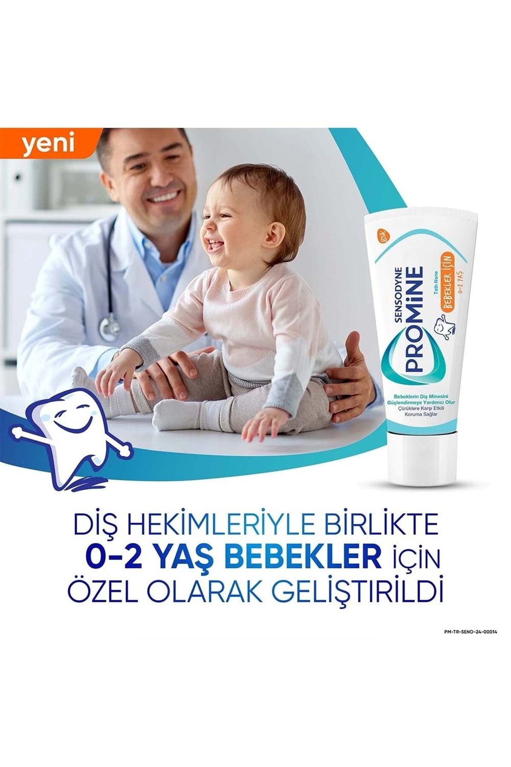 Sensodyne Promine 0-2 Yaş Bebekler İçin Yapay Aroma&Tatlandırıcı İçermeyen Şekersiz Diş Macunu 50ml