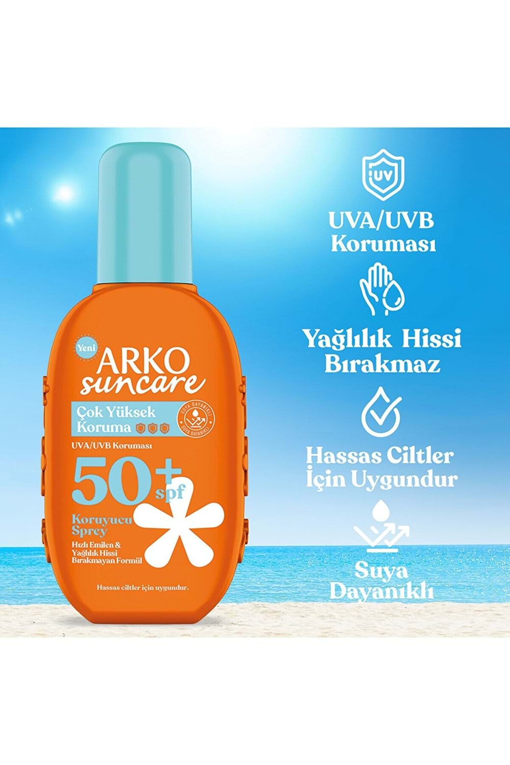 Arko Suncare Spf50 Çok Yüksek Korumalı Vücut Güneş Spreyi 200 ml
