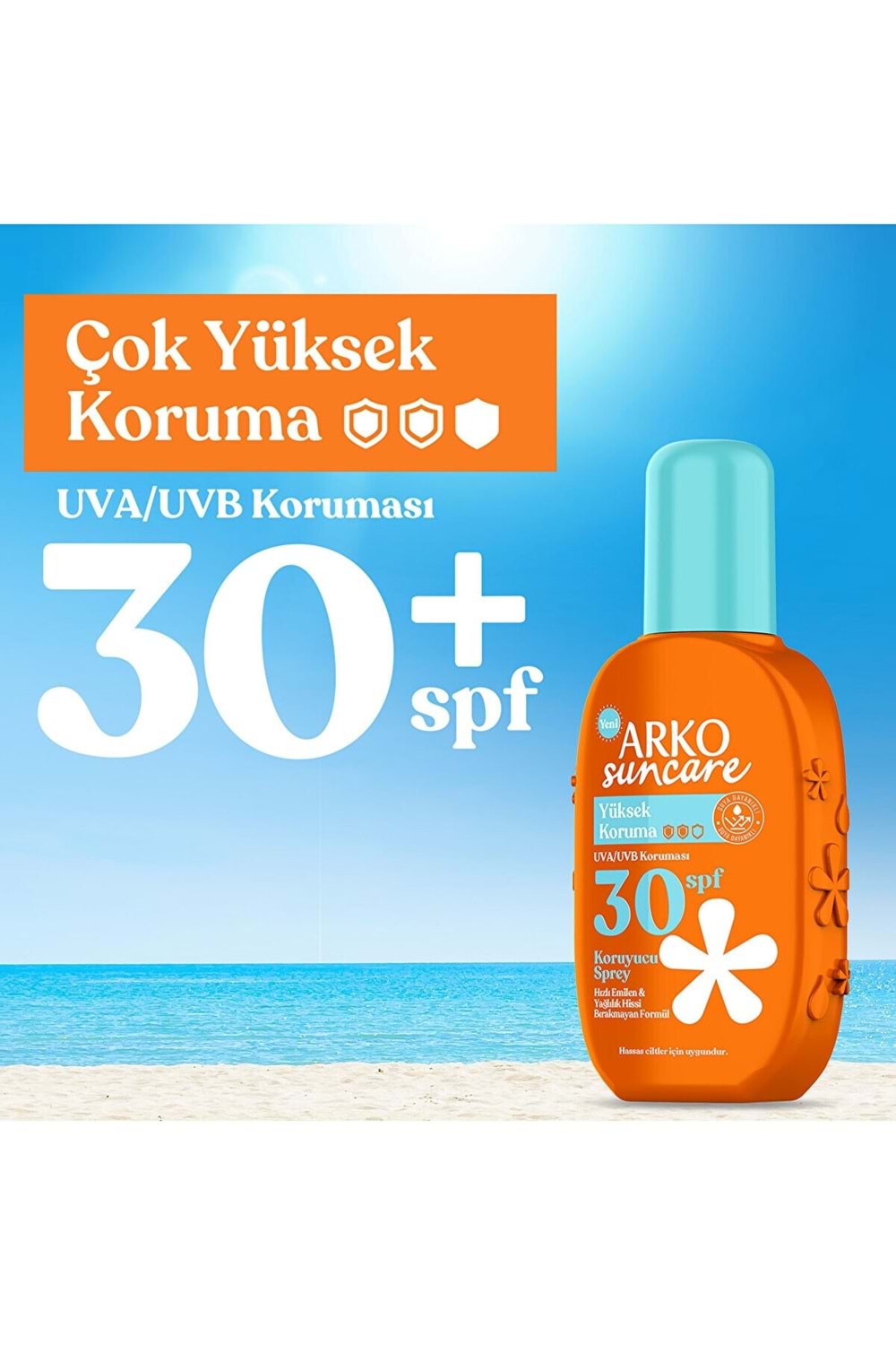 Arko Suncare Spf30 Yüksek Korumalı Vücut Güneş Spreyi 200 ml