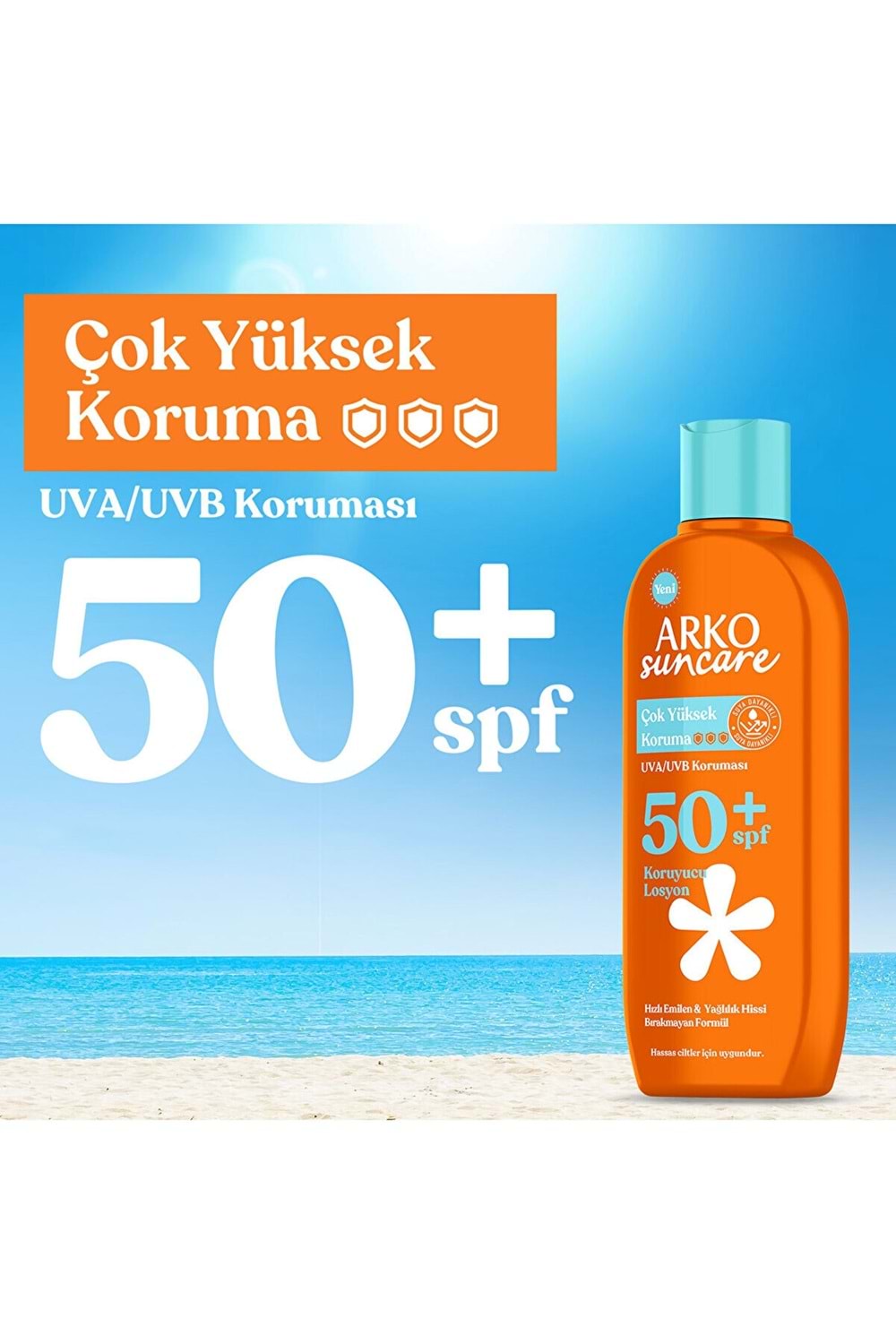 Arko Suncare Spf50 Çok Yüksek Korumalı Vücut Güneş Losyonu 200 ml