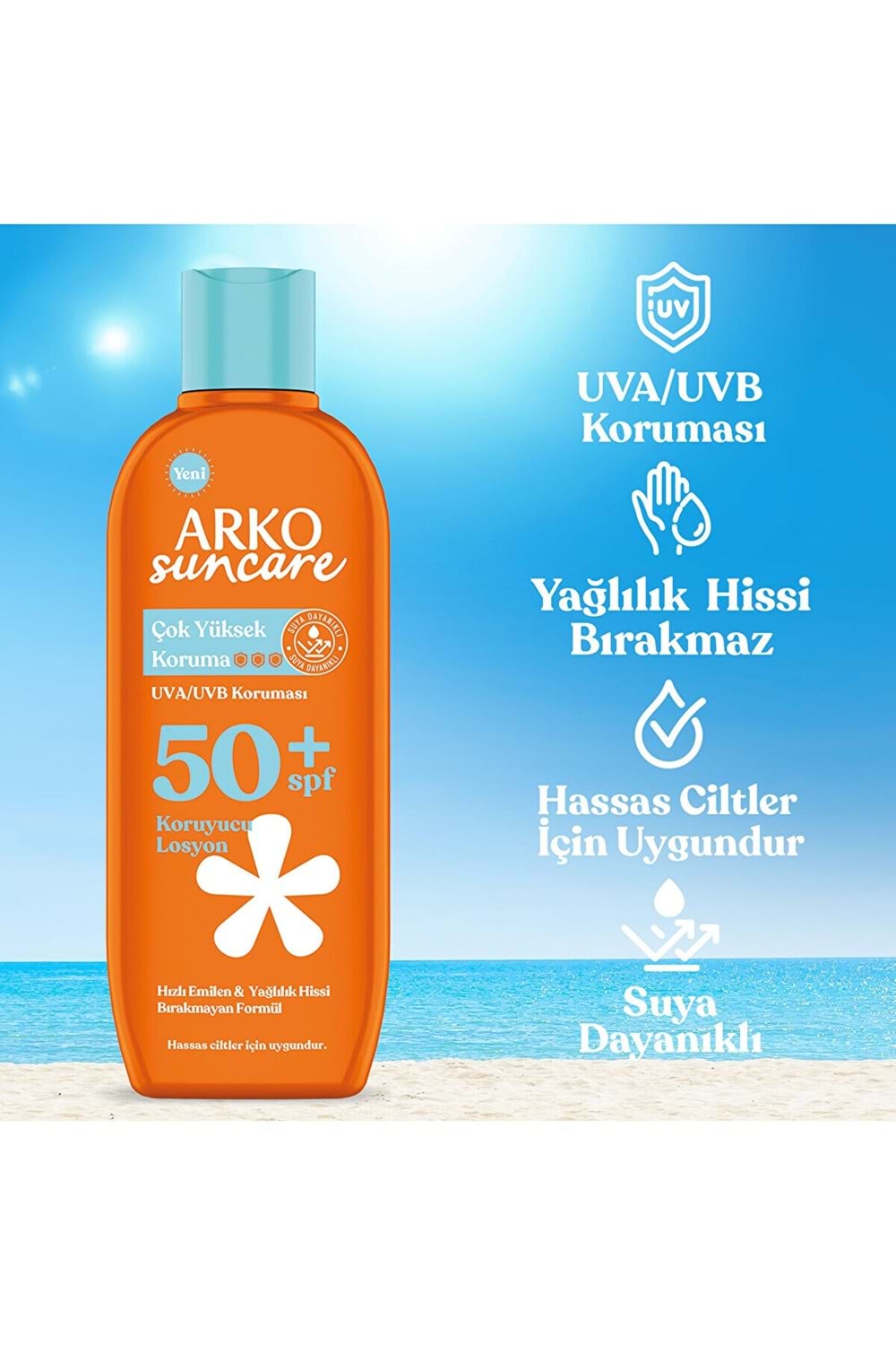 Arko Suncare Spf50 Çok Yüksek Korumalı Vücut Güneş Losyonu 200 ml