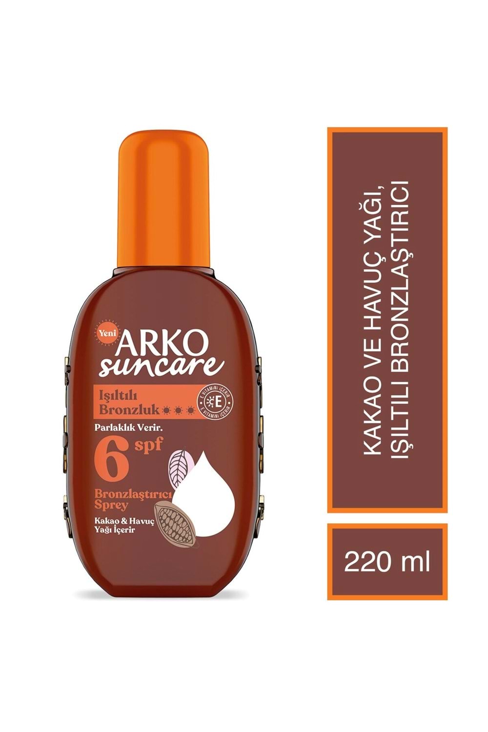 Arko Suncare Spf6 Bronzlaştırıcı Güneş Yağı Sprey 220 ml