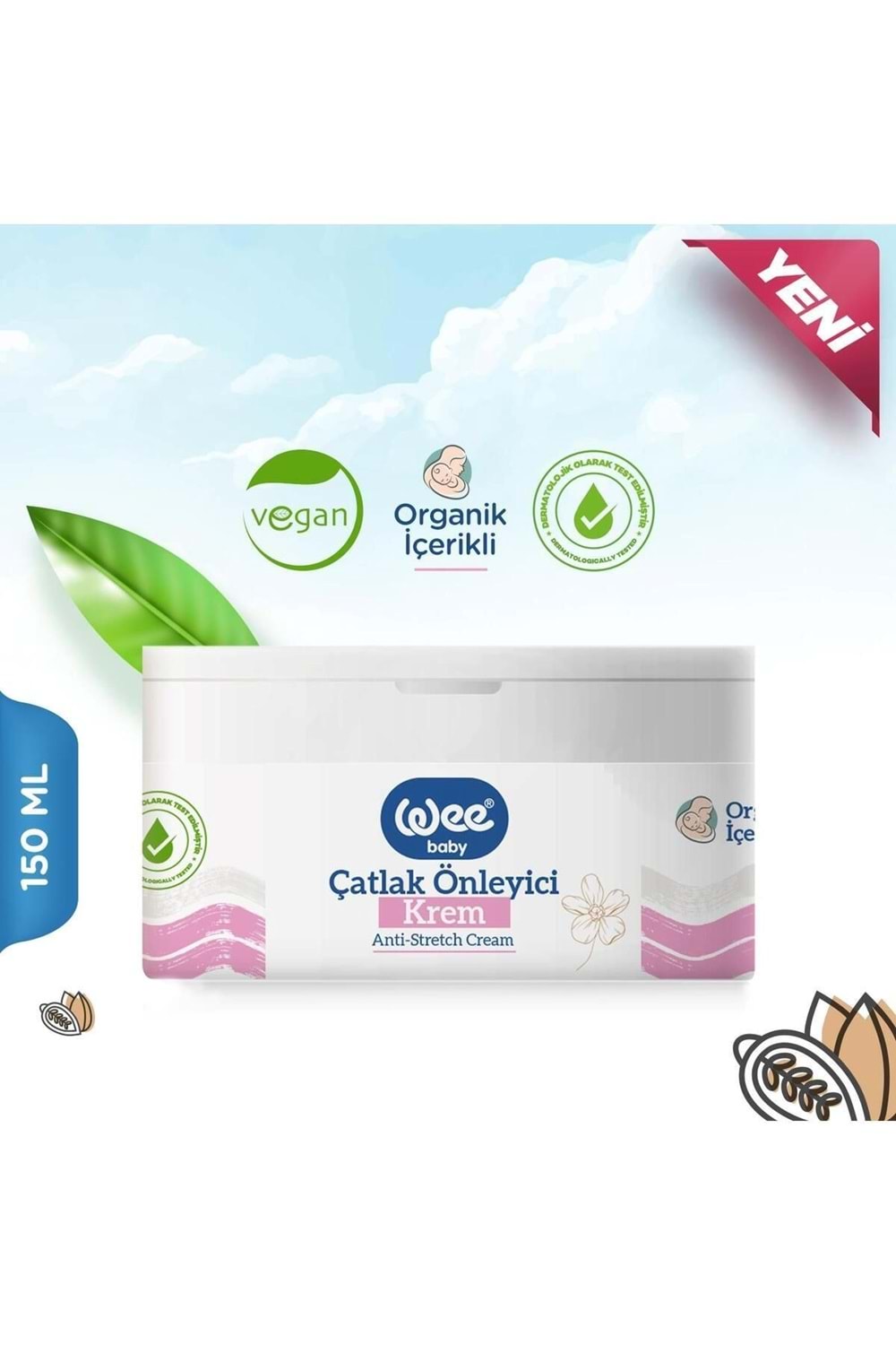 Wee Baby Organik Çatlak Önleyici Krem 150 ml
