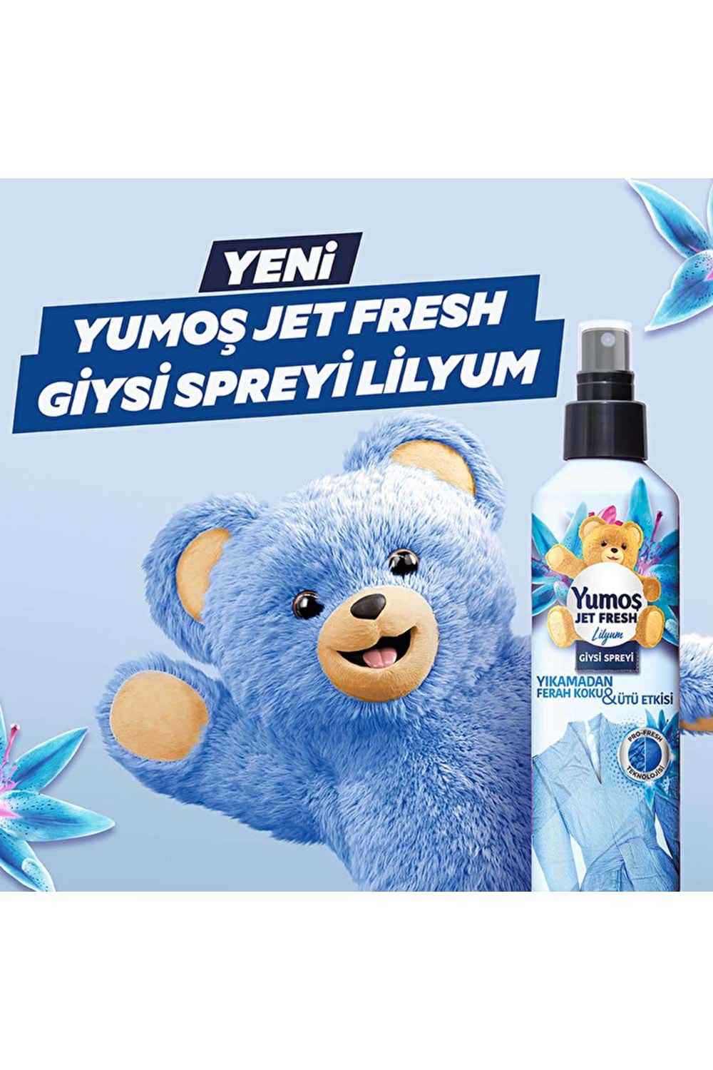 Yumoş Jet Fresh Giysi Spreyi Lilyum 200 ml