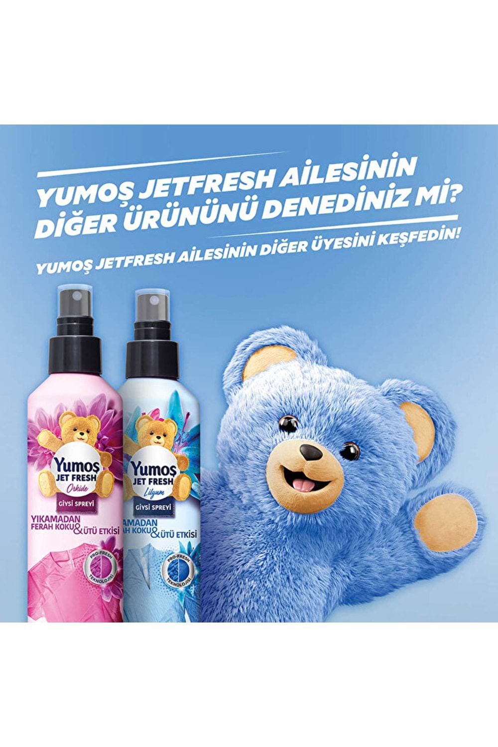 Yumoş Jet Fresh Giysi Spreyi Lilyum 200 ml