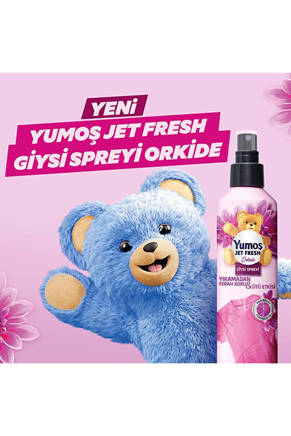 Yumoş Jet Fresh Giysi Spreyi Orkide 200 ml.