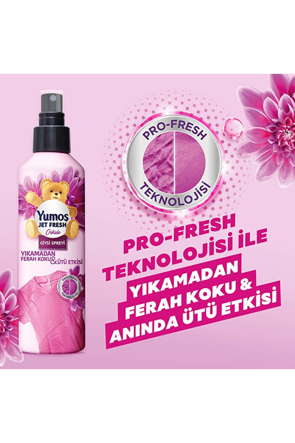 Yumoş Jet Fresh Giysi Spreyi Orkide 200 ml.