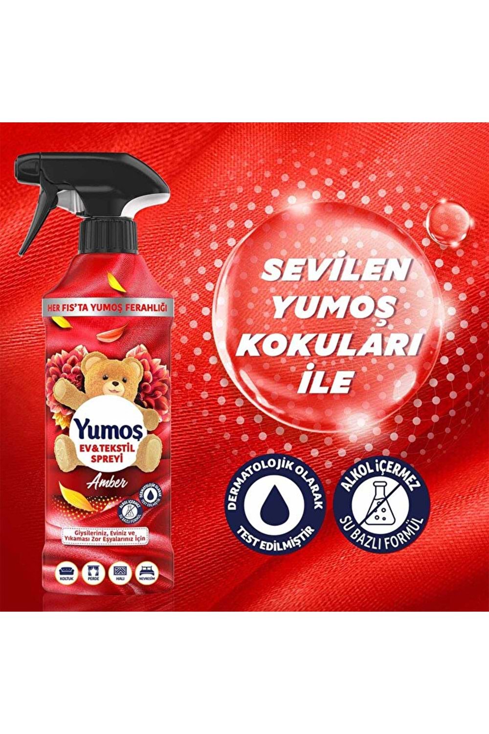 Yumoş Ev ve Tekstil Spreyi Amber 450 ml