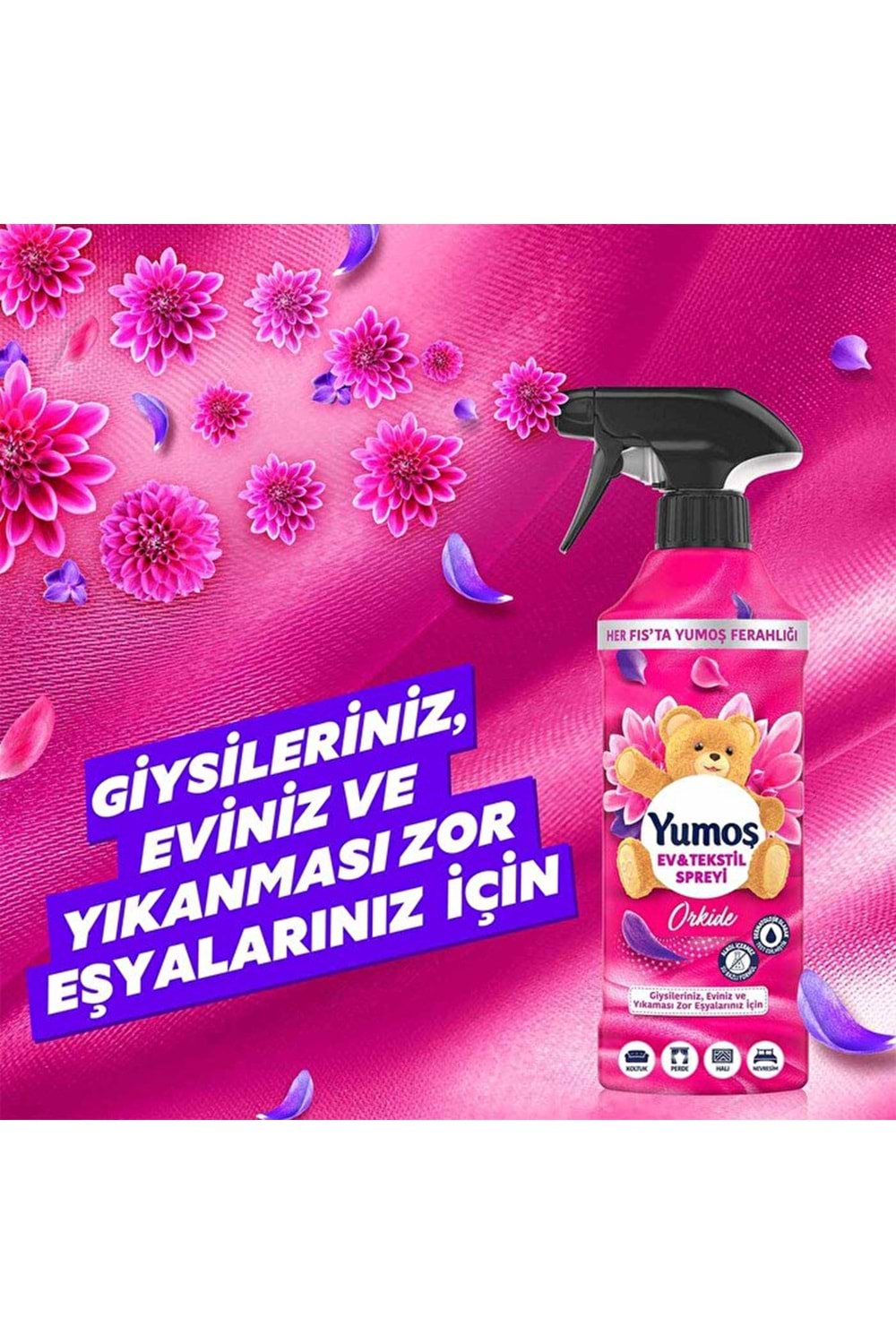 Yumoş Ev veTekstil Spreyi Orkide 450 ml
