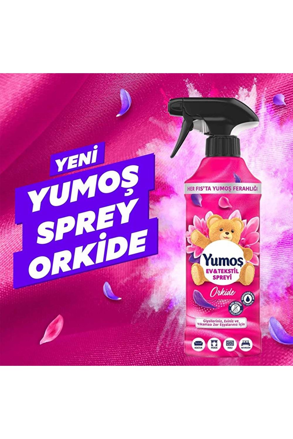 Yumoş Ev veTekstil Spreyi Orkide 450 ml
