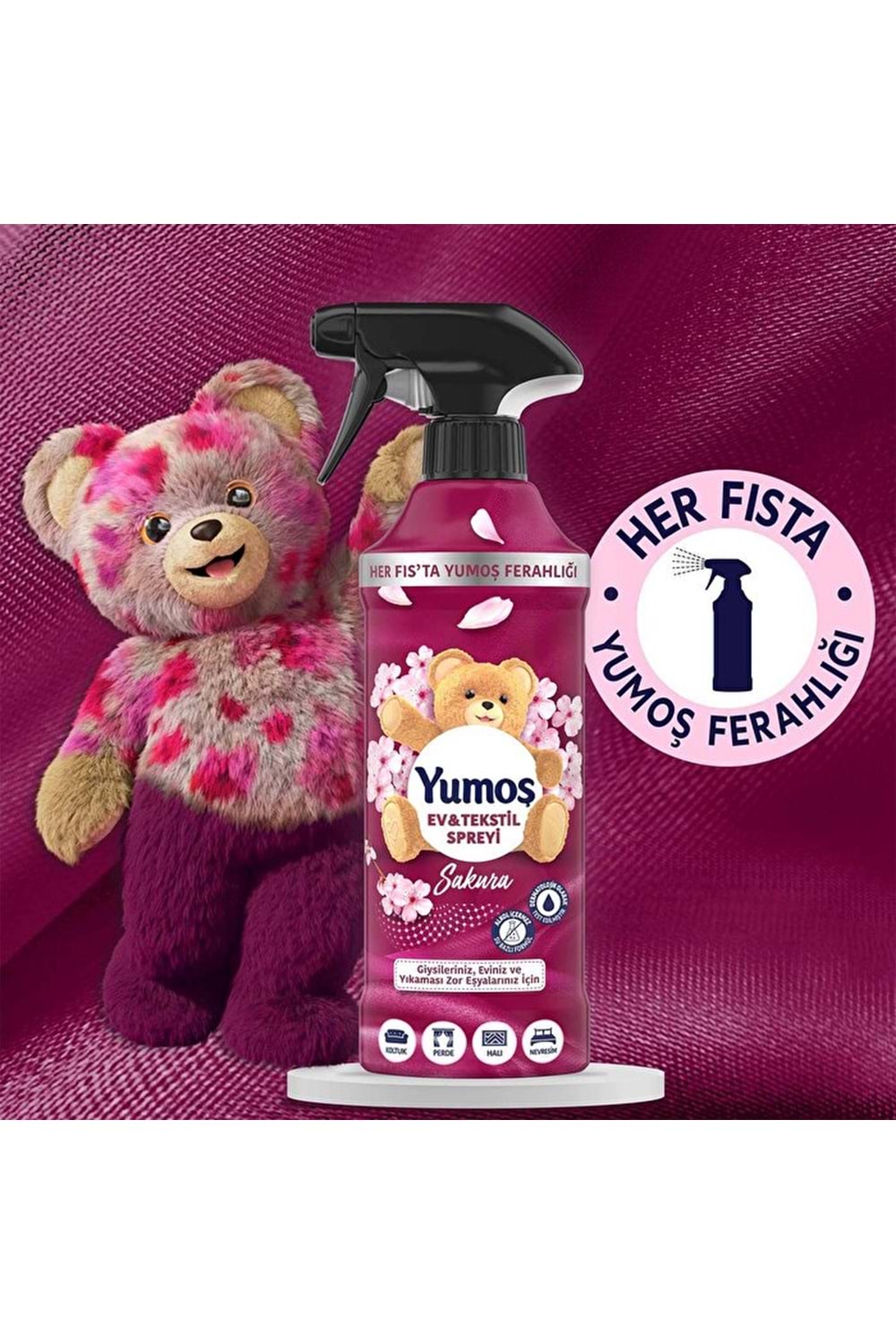Yumoş Ev ve Tekstil Spreyi Sakura 450 ml