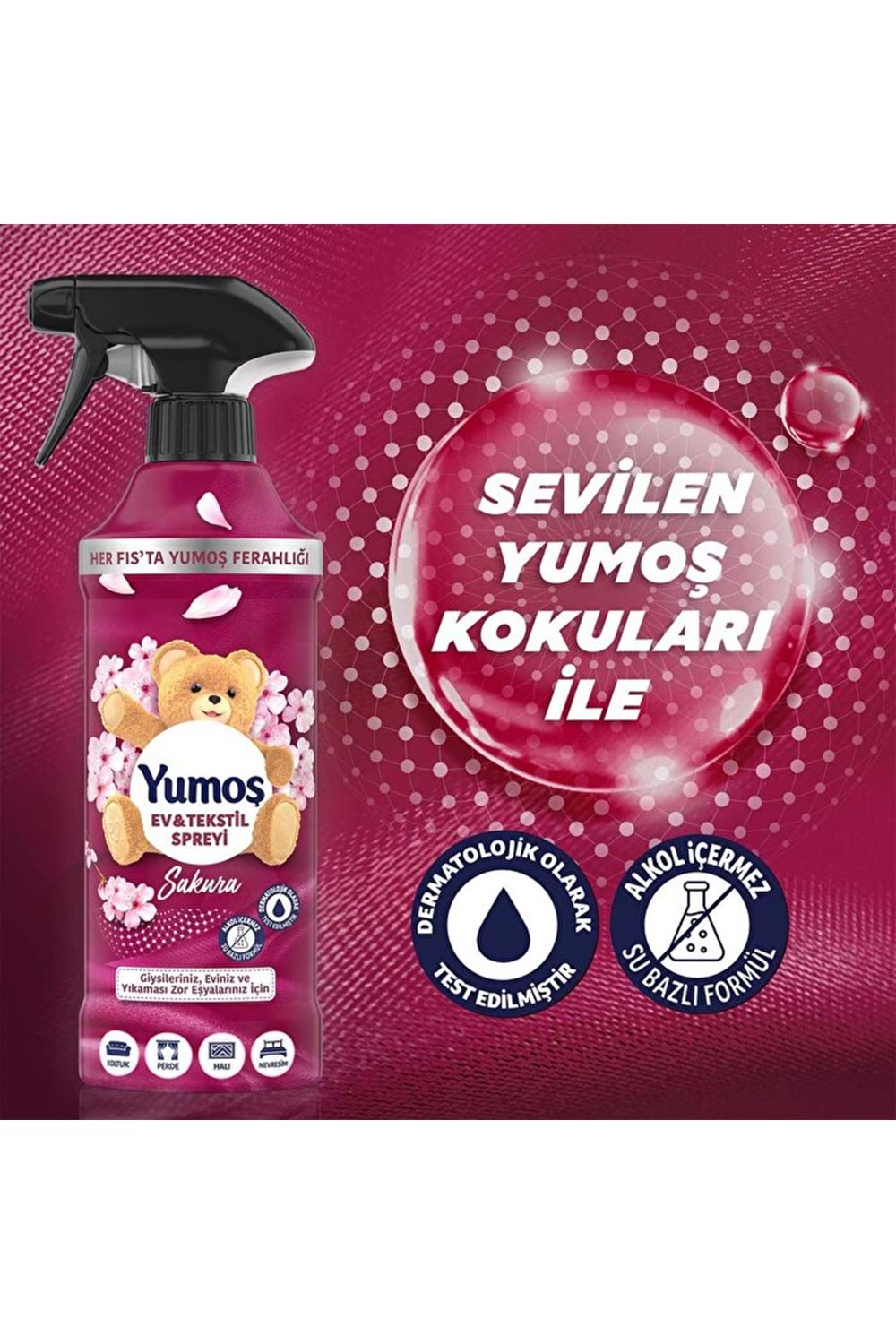 Yumoş Ev ve Tekstil Spreyi Sakura 450 ml