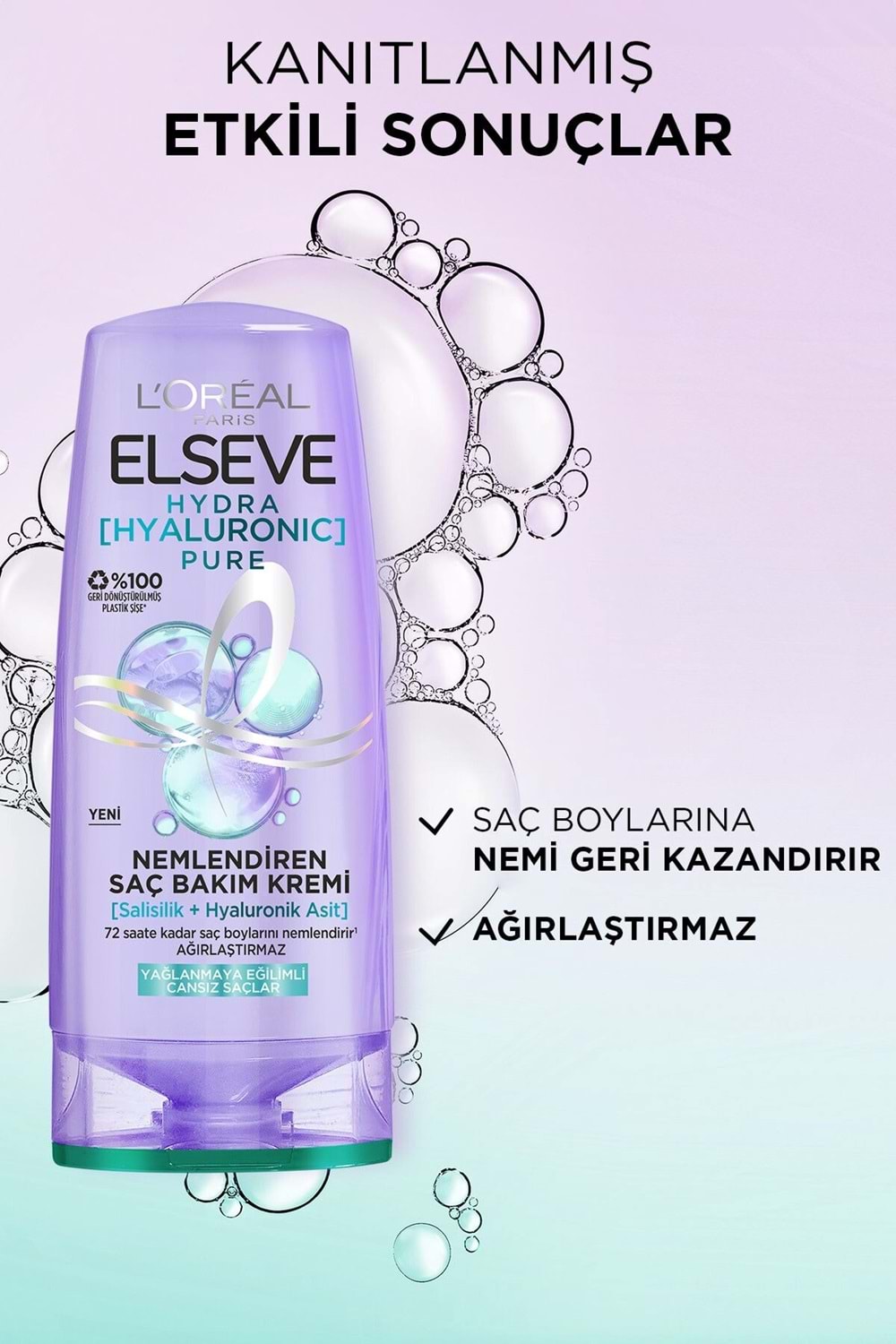 Loreal Paris Elseve Hydra [hyaluronic] Pure Salisilik Asit Içeren Yağlanma Karşıtı Nemlendirici Saç Kremi 250ml