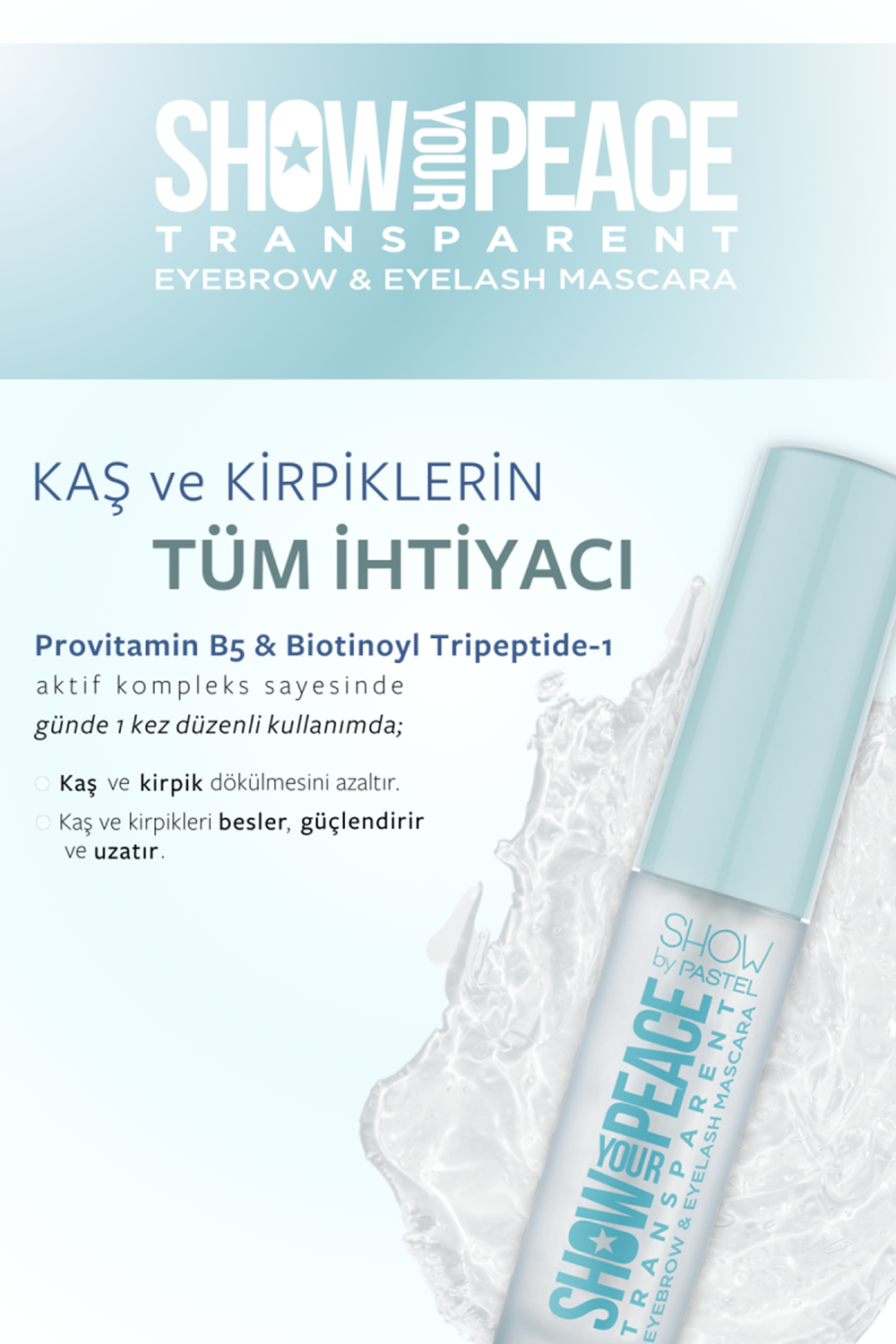 Show By Pastel Show Your Lumos Dudak Parlatıcısı & Show Your Peace Transparan Kaş ve Kirpik Maskarası2.3 ml - 4.5 g