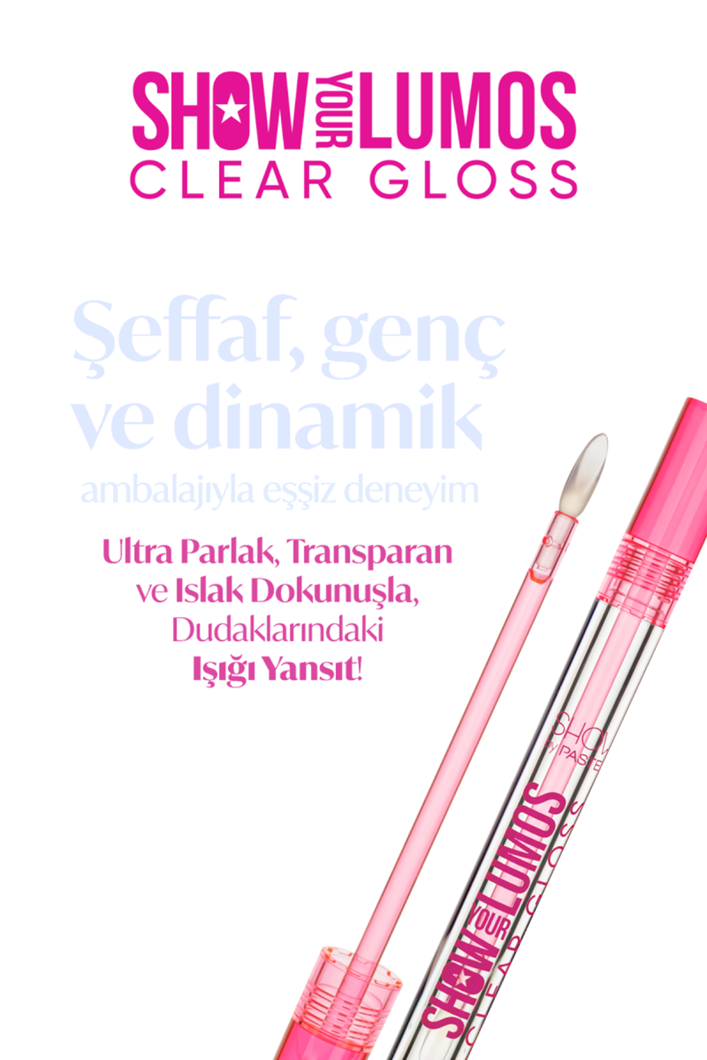 Show By Pastel Show Your Lumos Dudak Parlatıcısı & Show Your Peace Transparan Kaş ve Kirpik Maskarası2.3 ml - 4.5 g