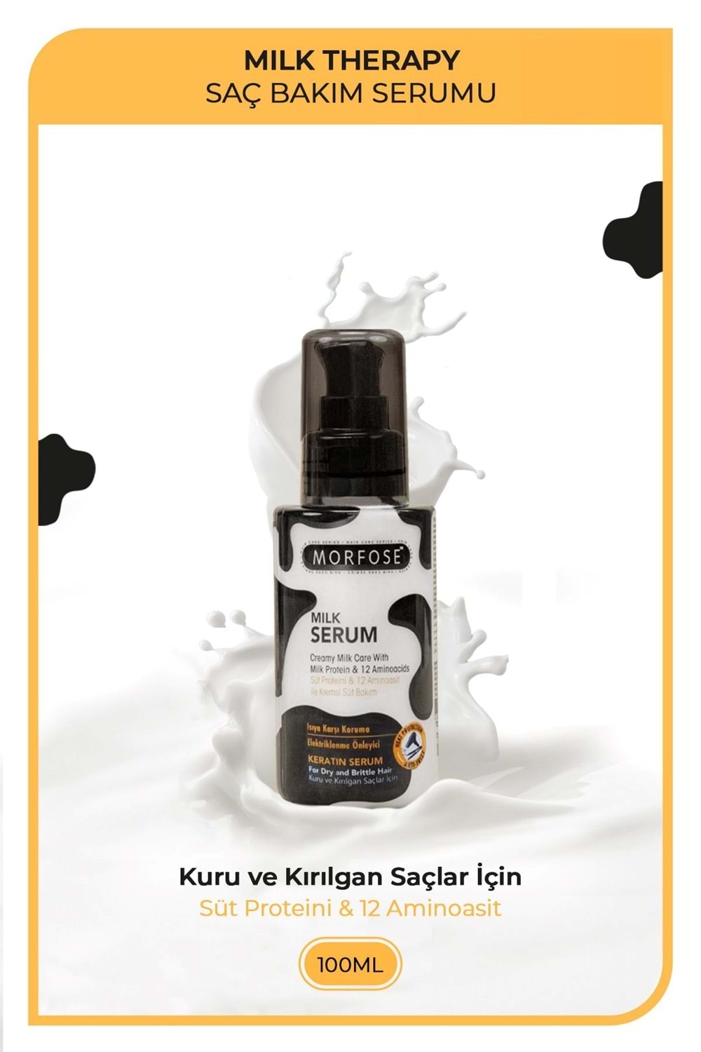 Morfose Milk Therapy Keratin Saç Serumu 100 Ml-yıpranmış Saçları Onarıcı, Yumuşak Ve Canlı Saçlar