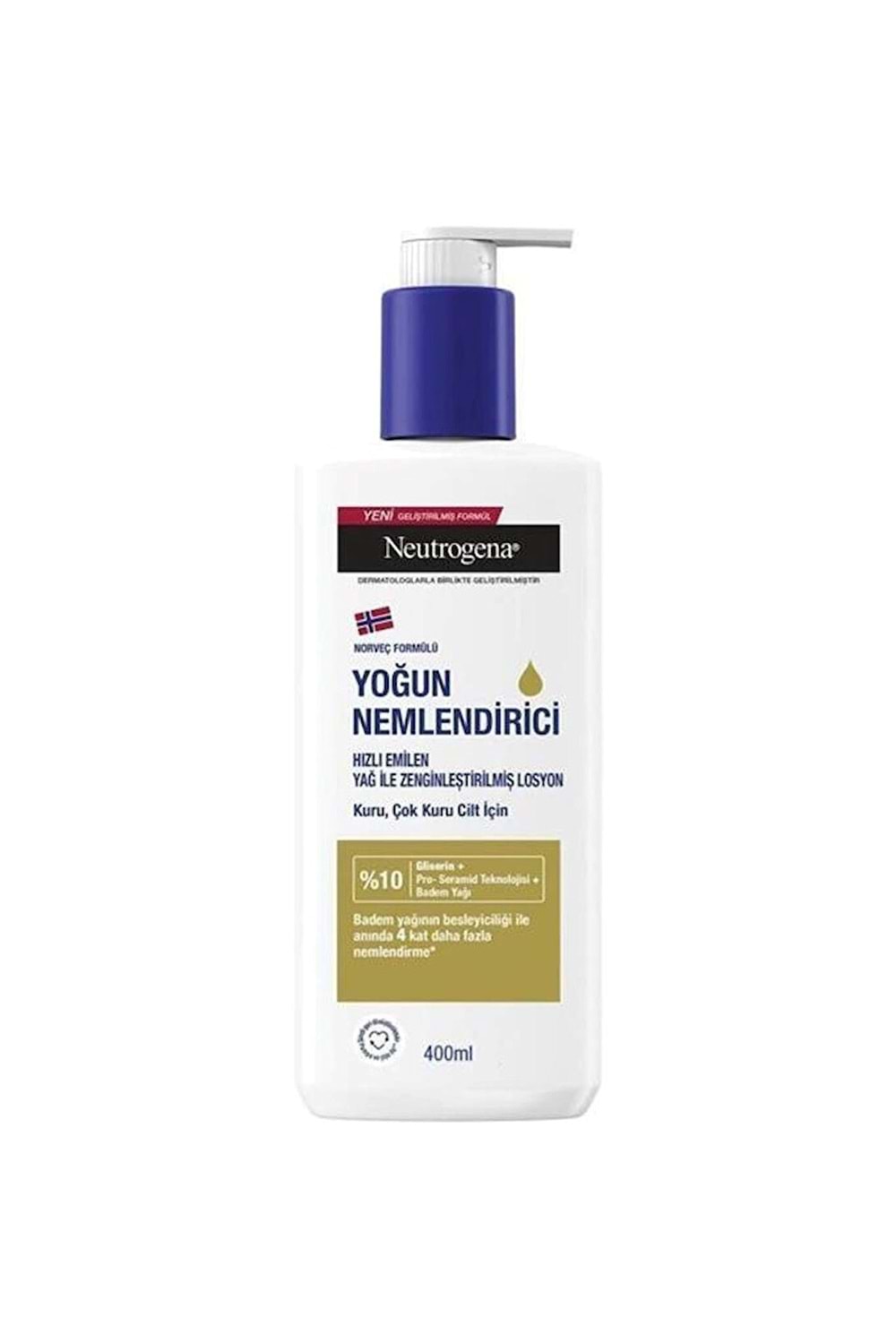 Neutrogena Yağ ile Zenginleştirilmiş Yoğun Nemlendirici Losyon 400 ml