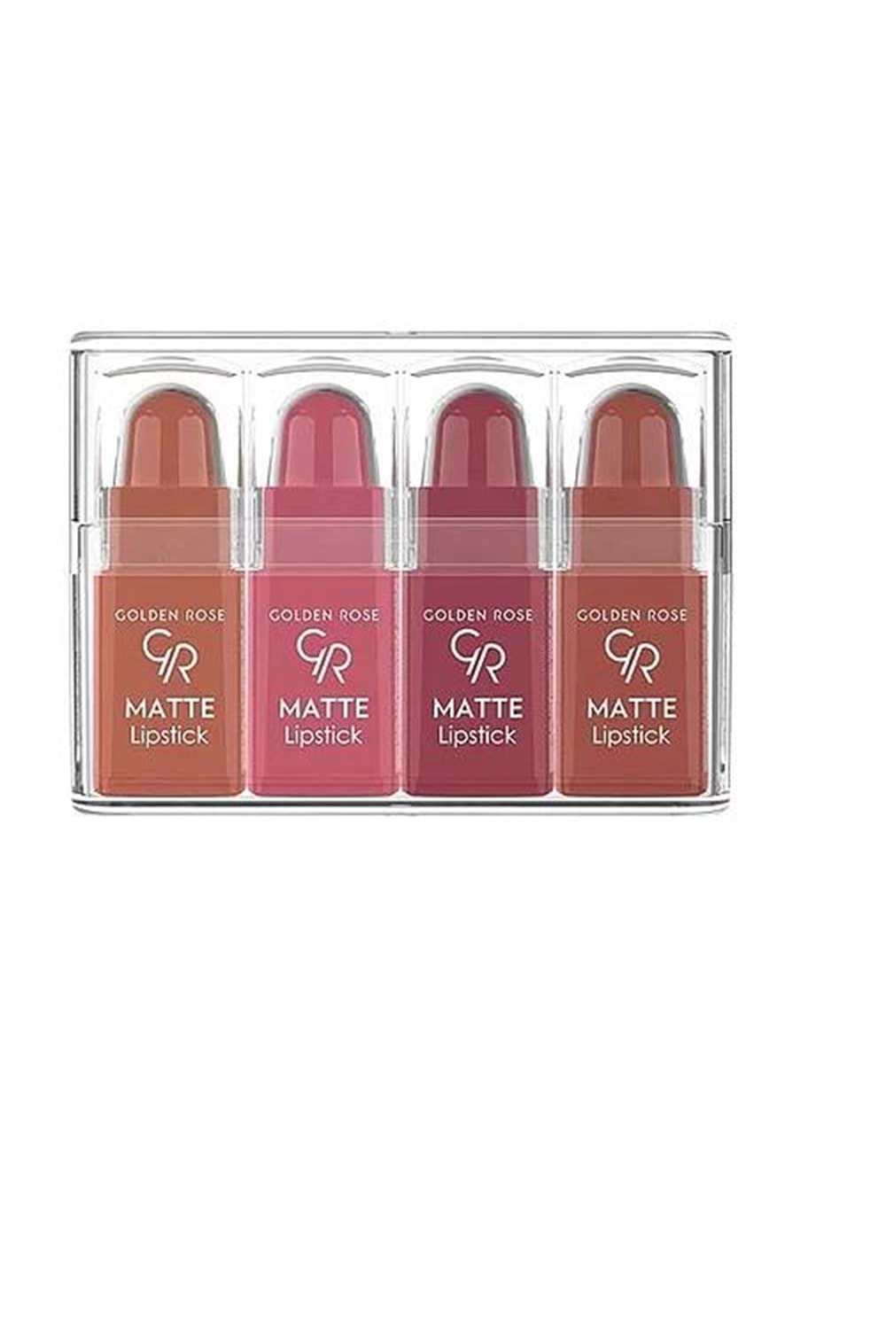 Golden Rose Matte Lipstick 4 Pcs Set Mix -1 Nude Collection Mat Ruj
