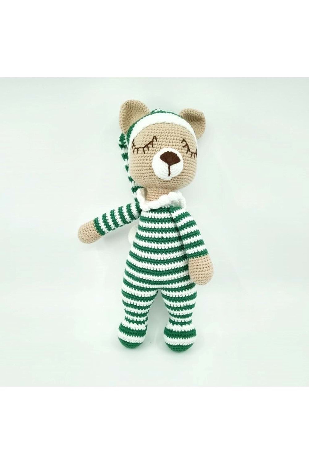 Artvin Amigurumi Organik Örgü Oyuncak Uyku Arkadaşım / Yeşil