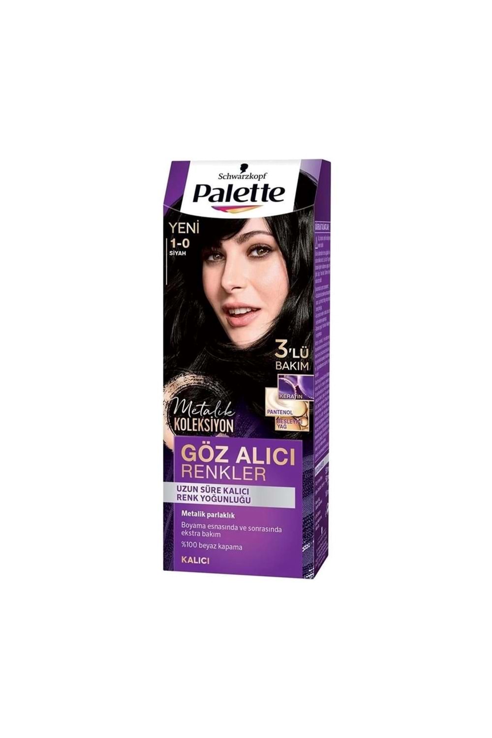 Palette Göz Alıcı Renkler Saç Boyası No : 1.0 Siyah