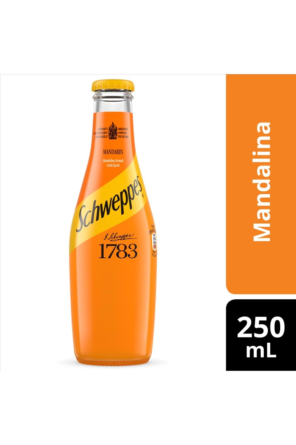Schweppes Mandalina Aromalı Gazlı İçecek Cam 250 ml.