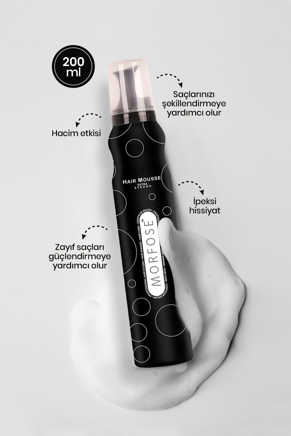 Morfose Extra Strong Saç Köpüğü 200 ml