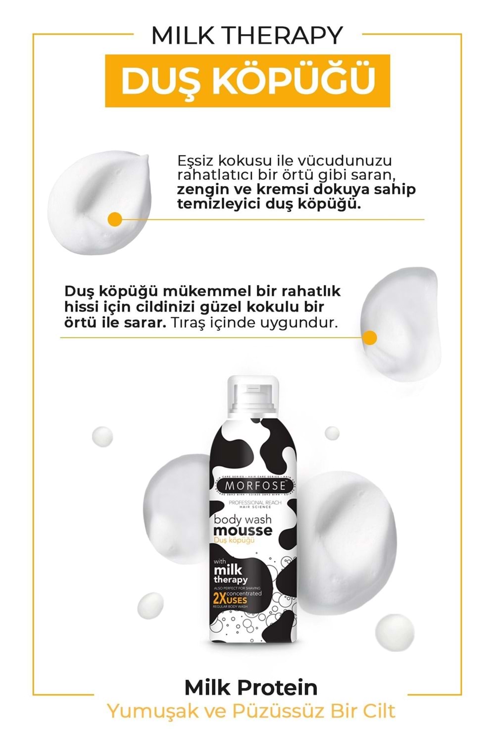 Morfose Milk Therapy Vücut Duş Köpüğü 200 ml