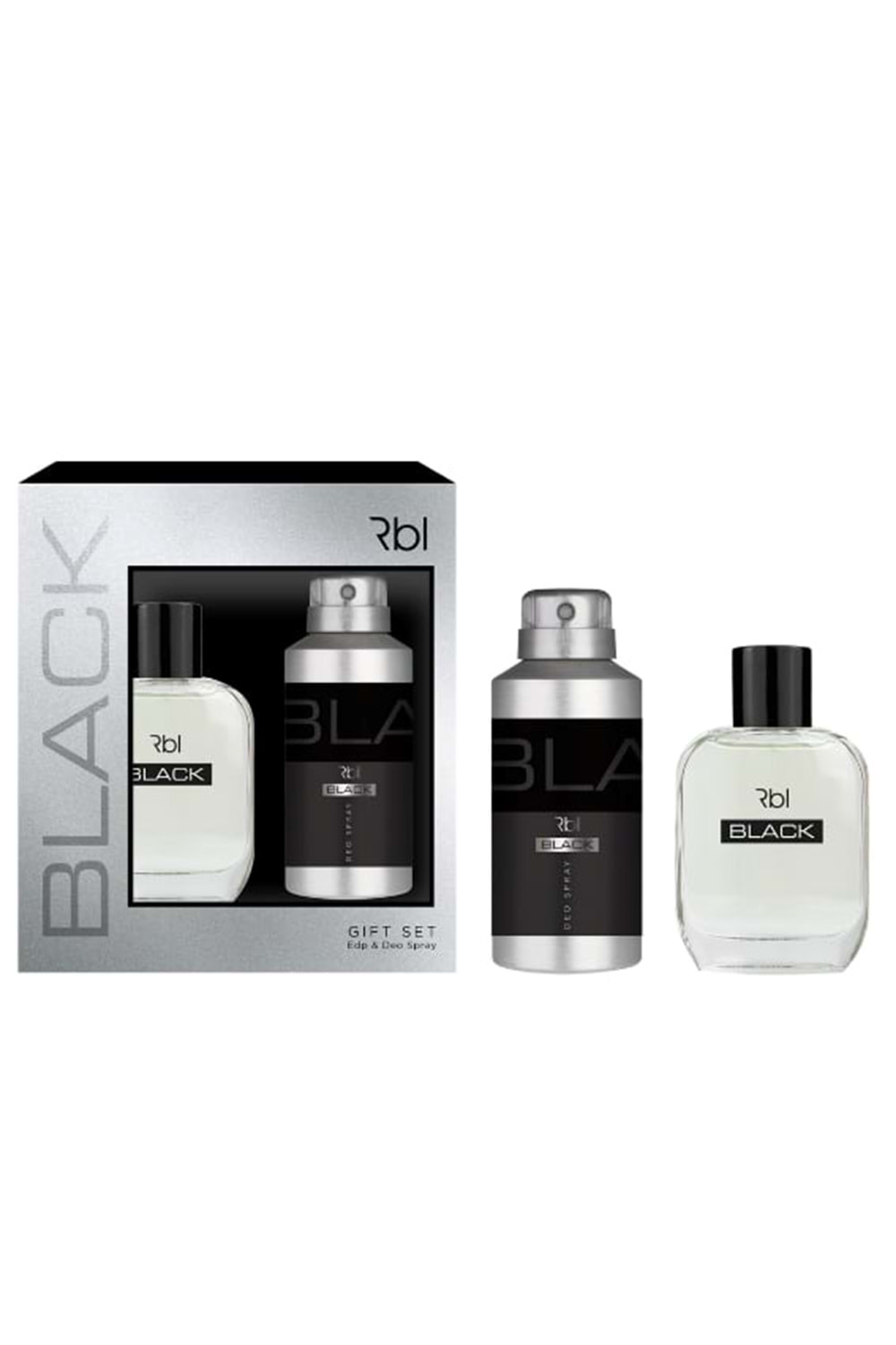 Rebul Black - Erkek Parfüm Seti 50 ml. Parfüm + 150 ml Deo.