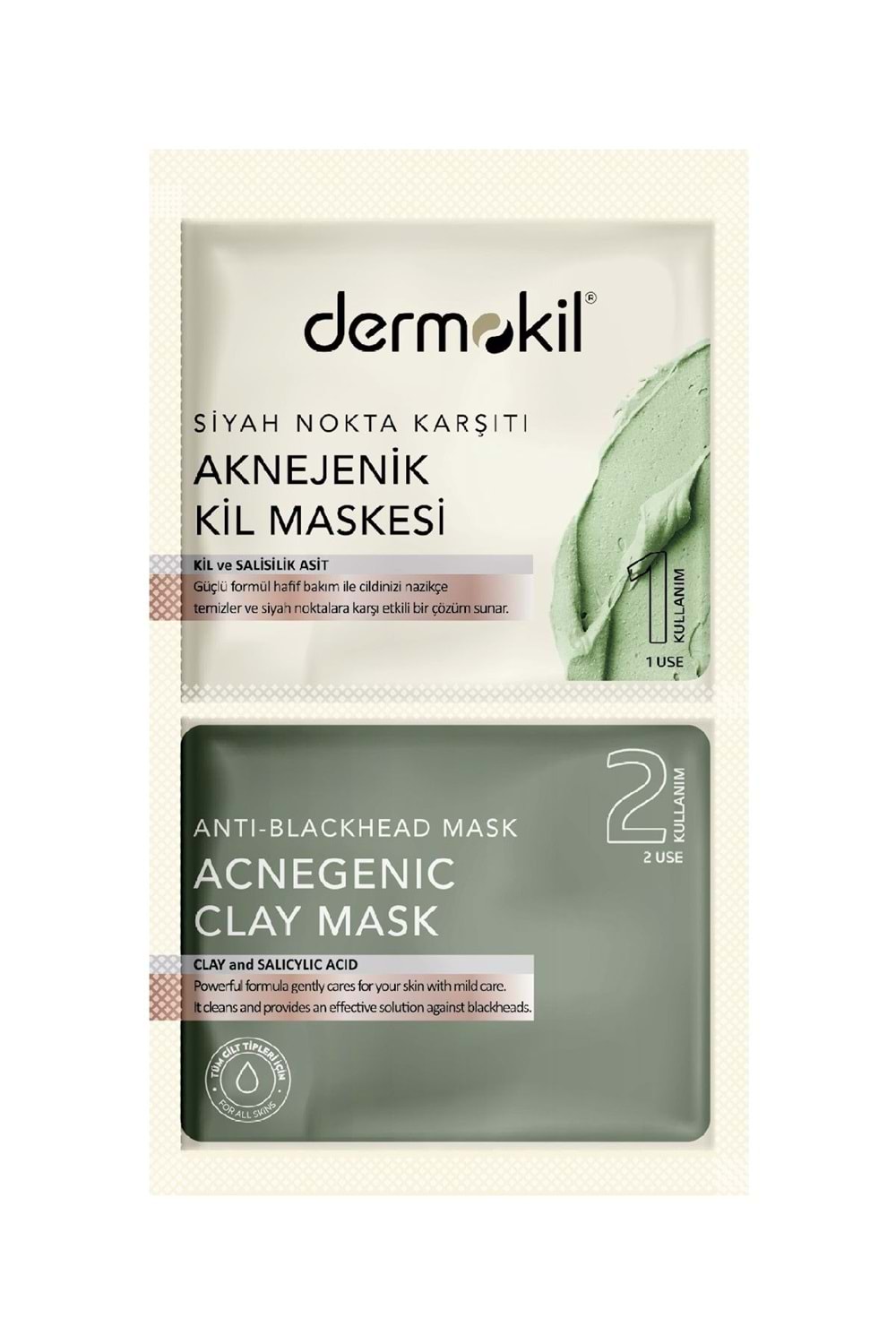 Dermokil Siyah Nokta Karşıtı Kil Maske 2*7.5 ml.