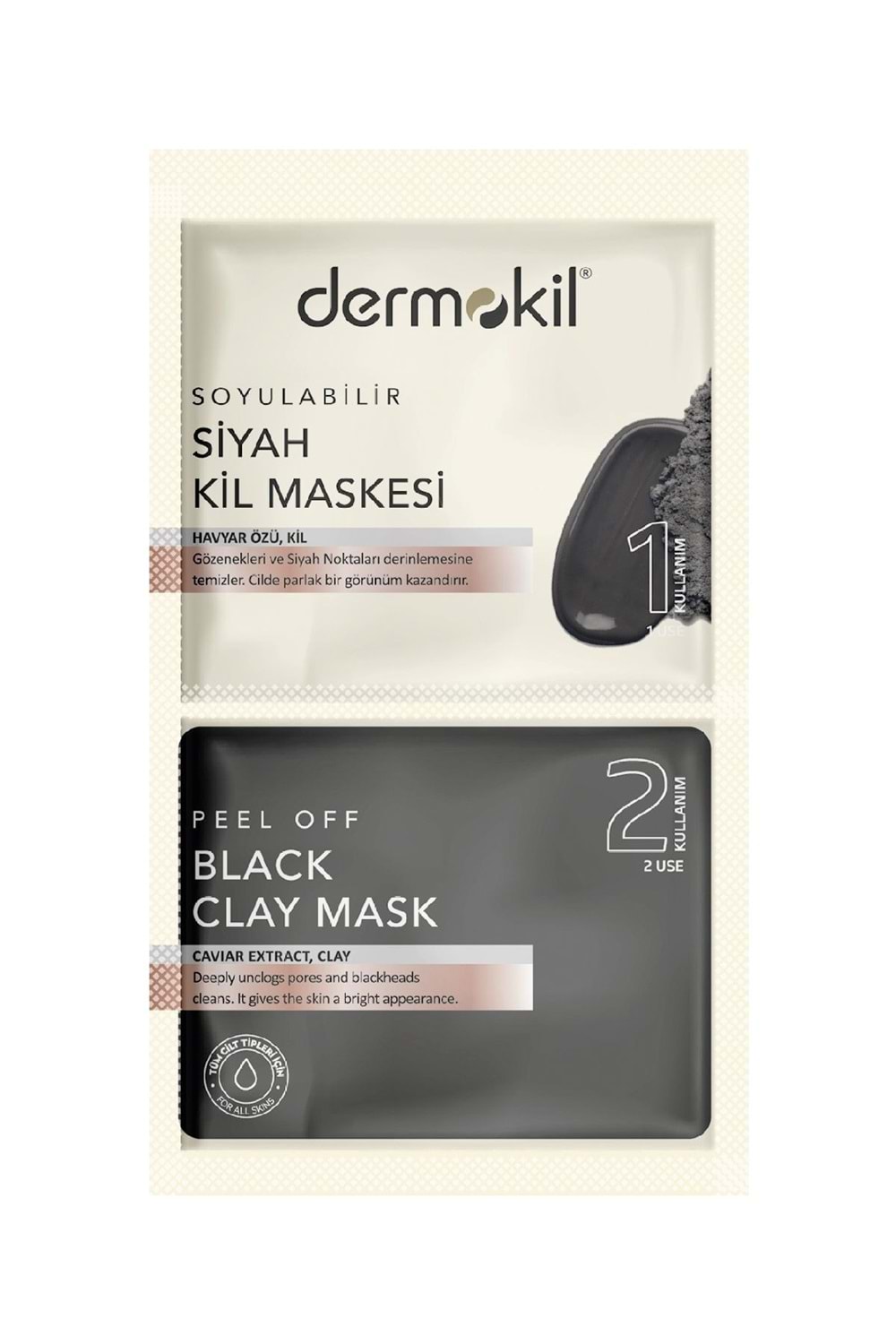 Dermokil Soyulabilir Siyah Maske 2*7.5 ml.