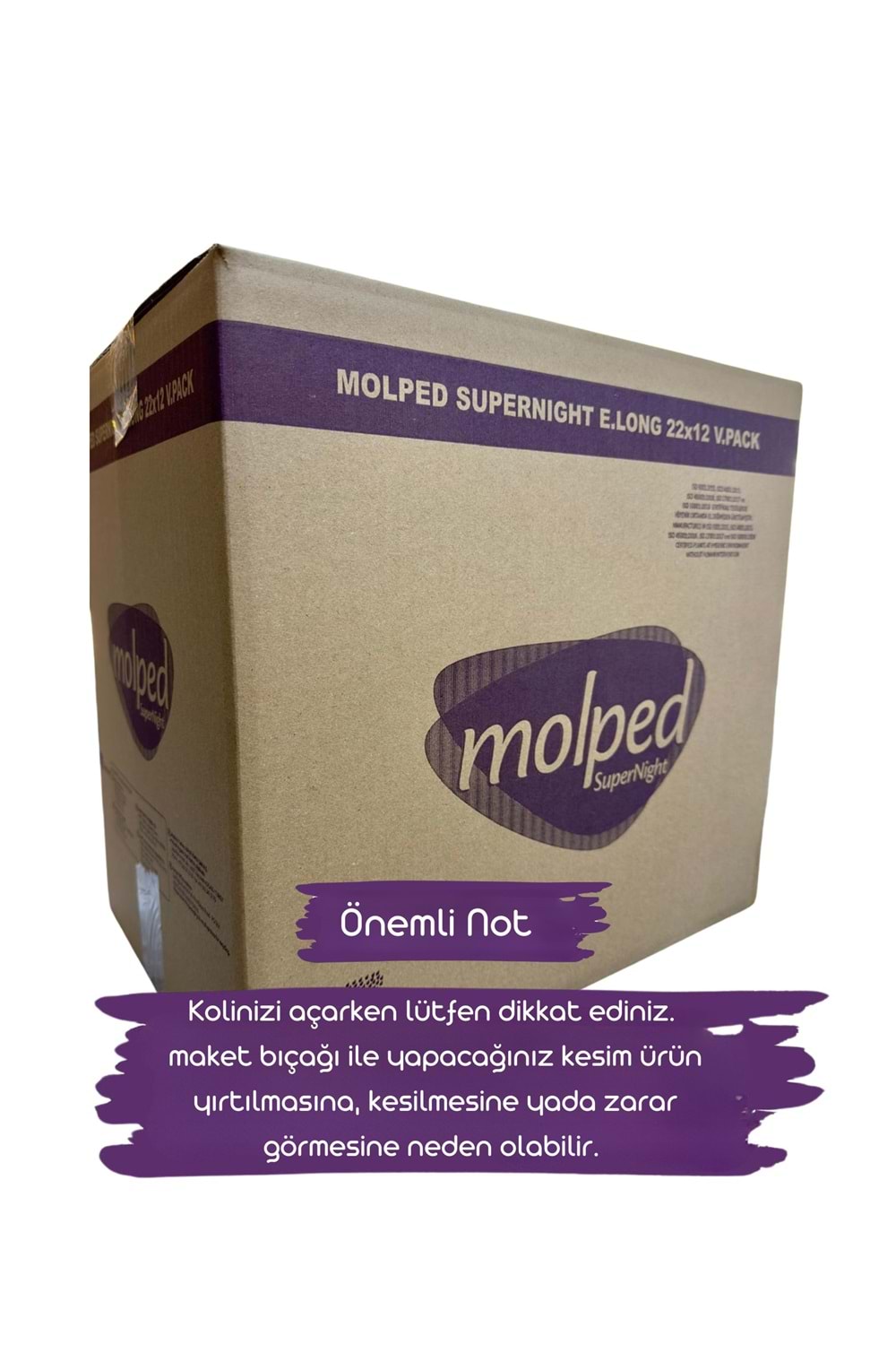Molped SuperNight Gece Dev Ultra Hijyenik Bariyer Koruma Eko 22'Li x 12 Paket - 1 Koli 264 Adet Ped