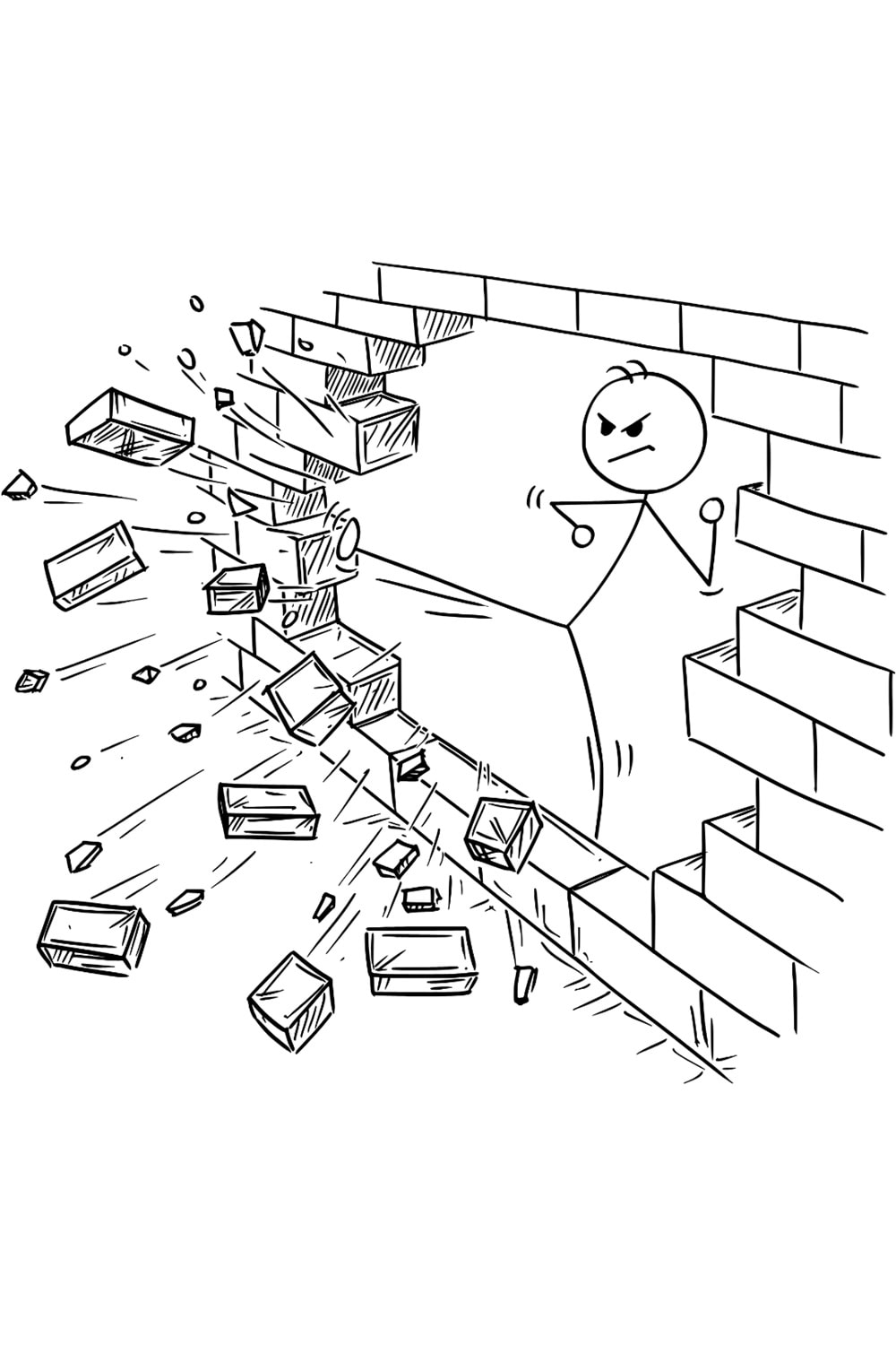 Win Ovro Premium Beyaz Porselen Hediye Kupa Bardak Çift Yönlü Baskı - Çizgiyle Anlat Çöp Adam Yıkıl