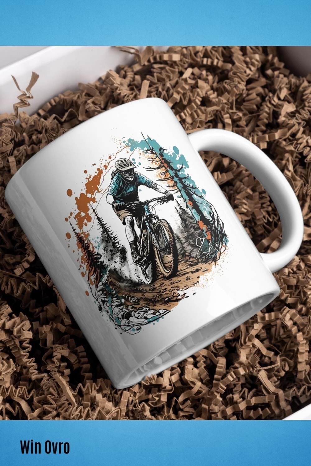 Win Ovro Premium Beyaz Porselen Hediye Kupa Bardak Çift Yön Baskı - Yolun Bittiği Yerde