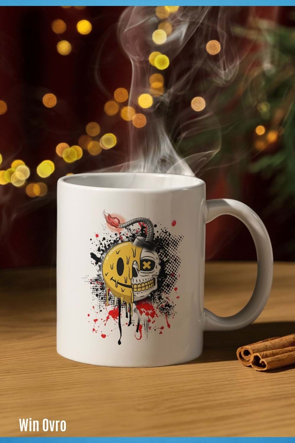 Win Ovro Premium Beyaz Porselen Hediye Kupa Bardak Çift Yön Baskı - Al Sana Bombe Patlayan Çelişki