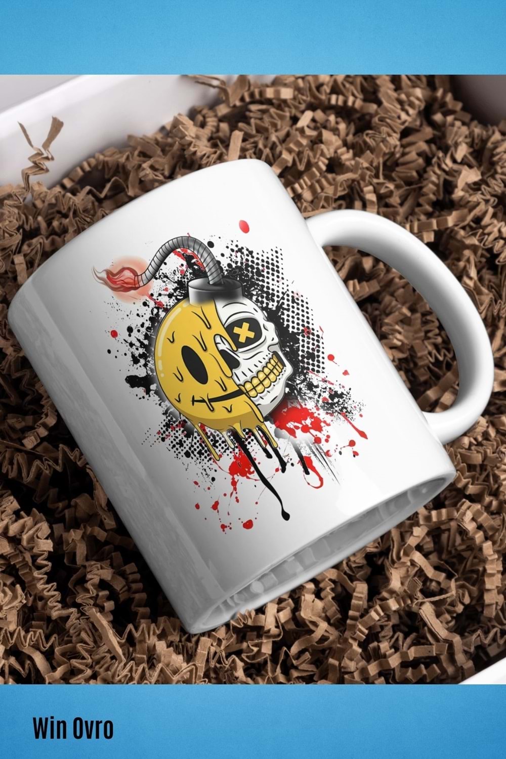 Win Ovro Premium Beyaz Porselen Hediye Kupa Bardak Çift Yön Baskı - Al Sana Bombe Patlayan Çelişki