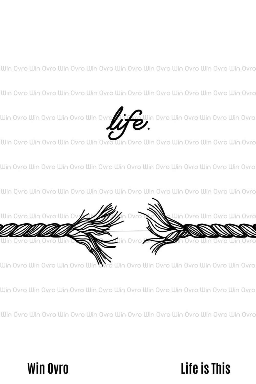 Win Ovro Premium Beyaz Porselen Hediye Kupa Bardak Çift Yön Baskı - Life is This Hayat İşte Bu