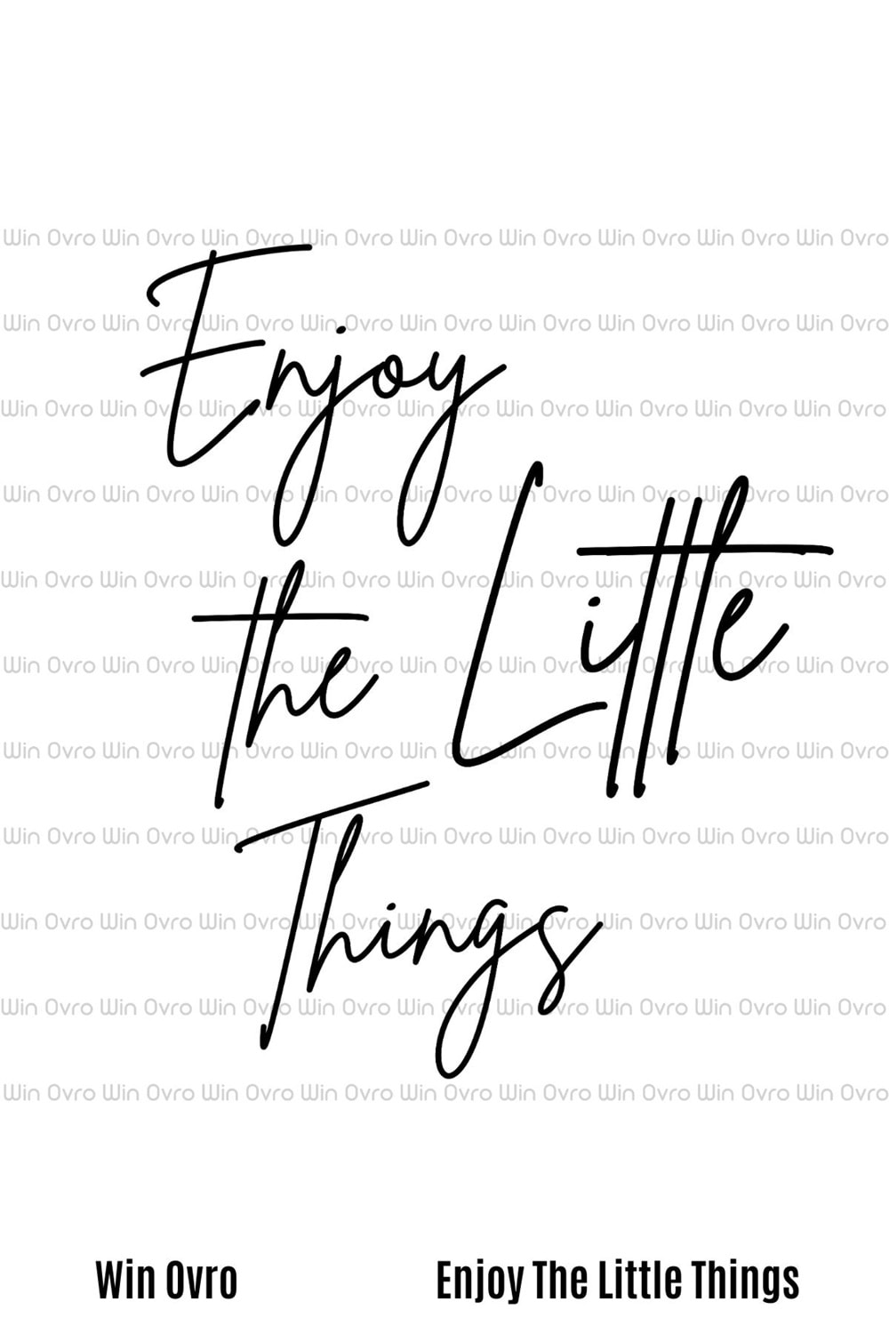 Win Ovro Premium Beyaz Porselen Hediye Çift Yön Baskılı Kupa Bardak - Enjoy The Little Things