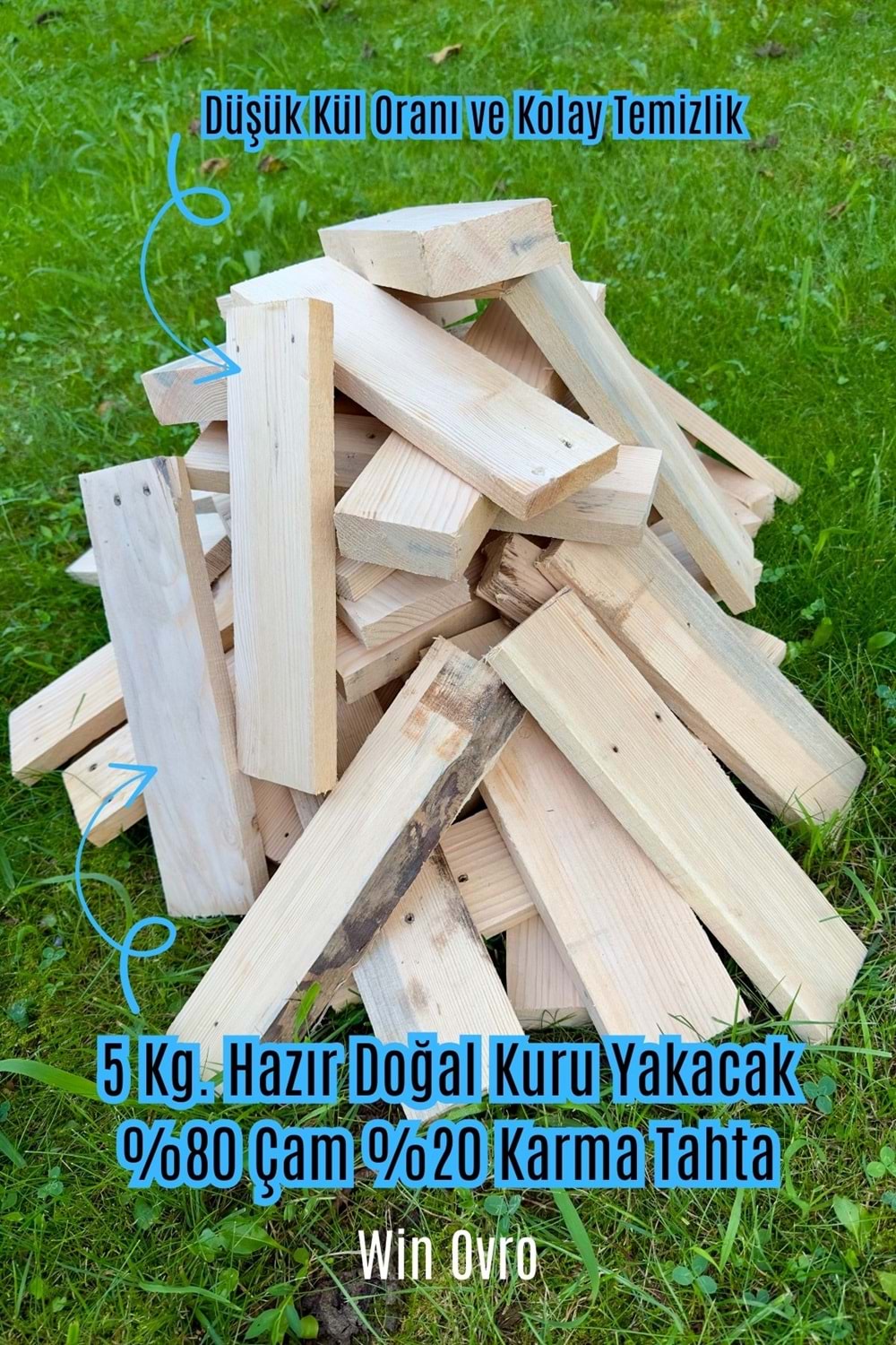 Win Ovro Yakacak Kuru Tahta Odun 5 Kg. Soba Semaver Şömine Mangal Kamp Doğa da Kullanmaya Uygun