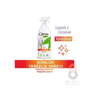 Gleen Organik Içerikli Vegan 1 Lt Lavanta-geranium Sprey Yüzey Temizleyici