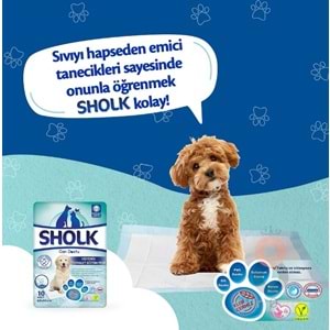 Sholk Hipoalerjenik Köpek Çiş Eğitim Pedi 60x90cm 10lu