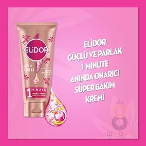 Elidor 1 Minute Onarıcı Süper Saç Bakım Kremi Güçlü ve Parlak 170 ml