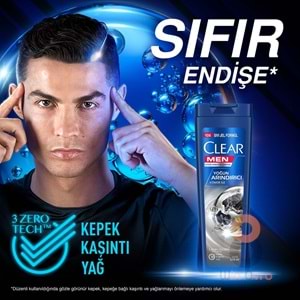 Clear Men Kepeğe Karşı Etkili Şampuan Yoğun Arındırıcı Kömür İle 350 ml