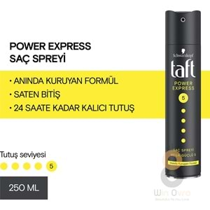 Taft Power Express Sprey 250 Ml - Saç Spreyi