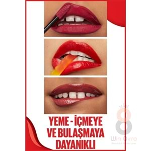 Maybelline New York Super Stay Vinyl Ink Uzun Süre Kalıcı Likit Parlak Ruj 50 Wicked