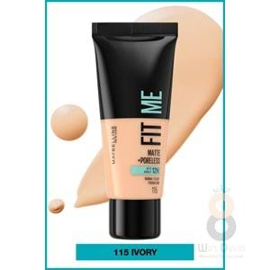 Maybelline New York Fit Me Matte+poreless Fondöten - 115 Ivory