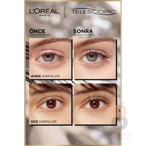 Loreal Paris Maskara Telescopic Gold Black Siyah