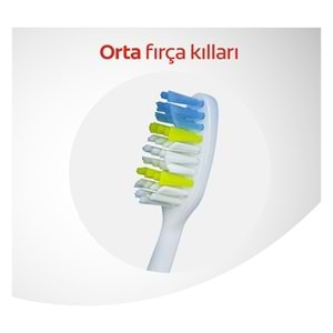 Colgate Extra Clean Dil Temizleyicili Arka Dişlere Uzanan Orta Diş Fırçası 1+1